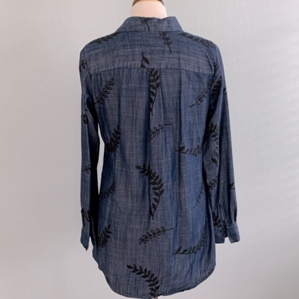Soft Surroundings Papyrus Embroidered Tencel Shirt - Picture 6 of 11